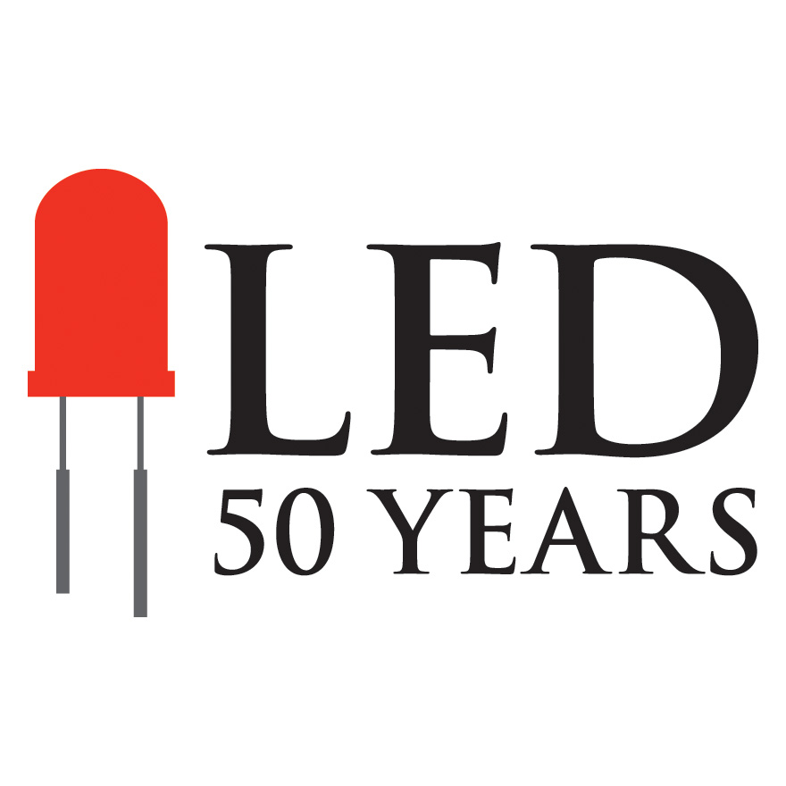 LED 50 years logo design