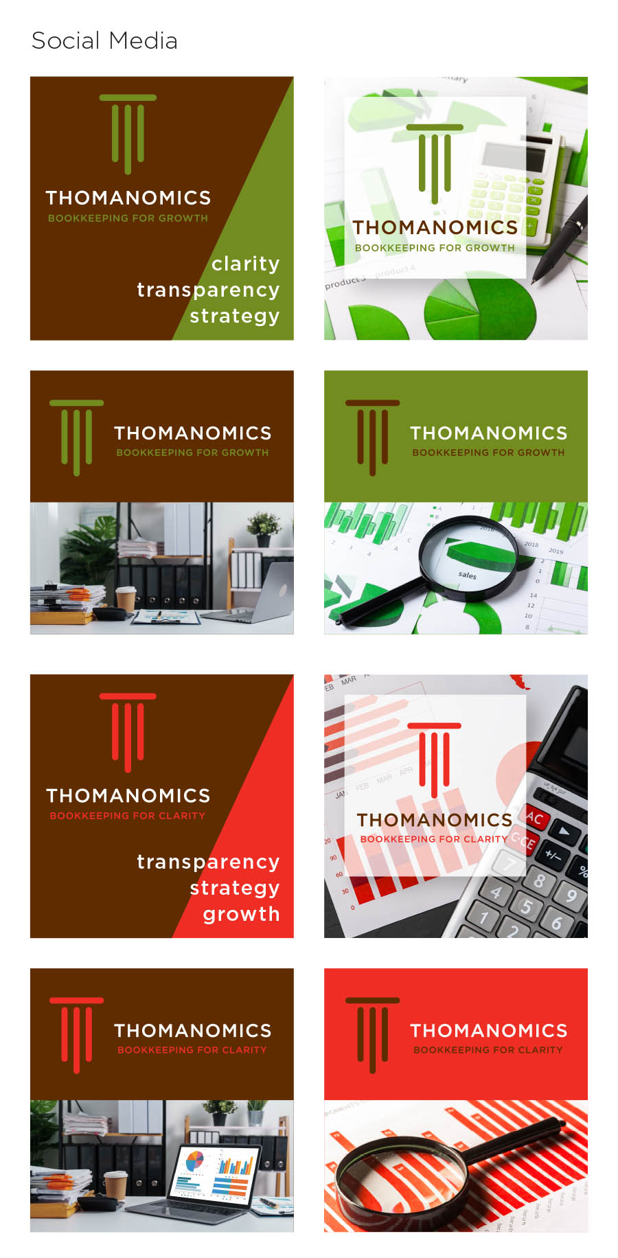 Thomamomics social media posts
